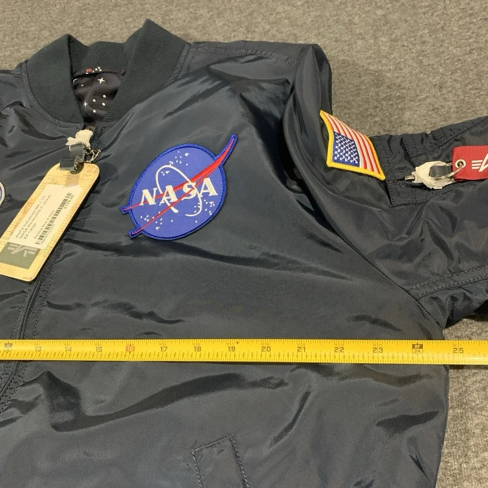 NEW Alpha Industries REVERSIBLE II MA-1 TT NASA Jacket Stars - Size XXL/2XL
